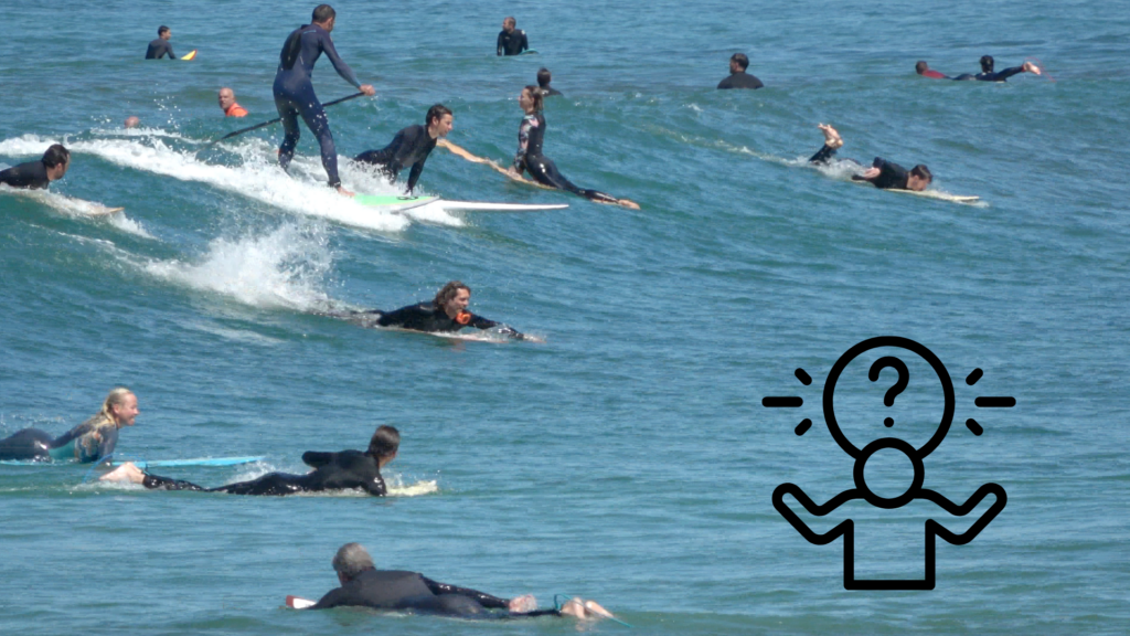 Surfeur en session filmée - retour vidéo surf